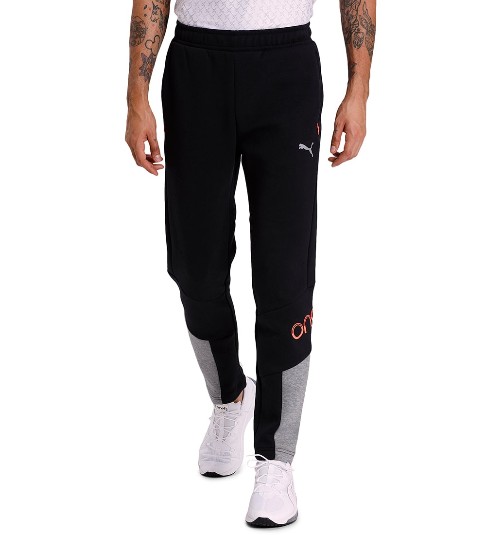 

Puma Men Cotton Printed Track Pants Black