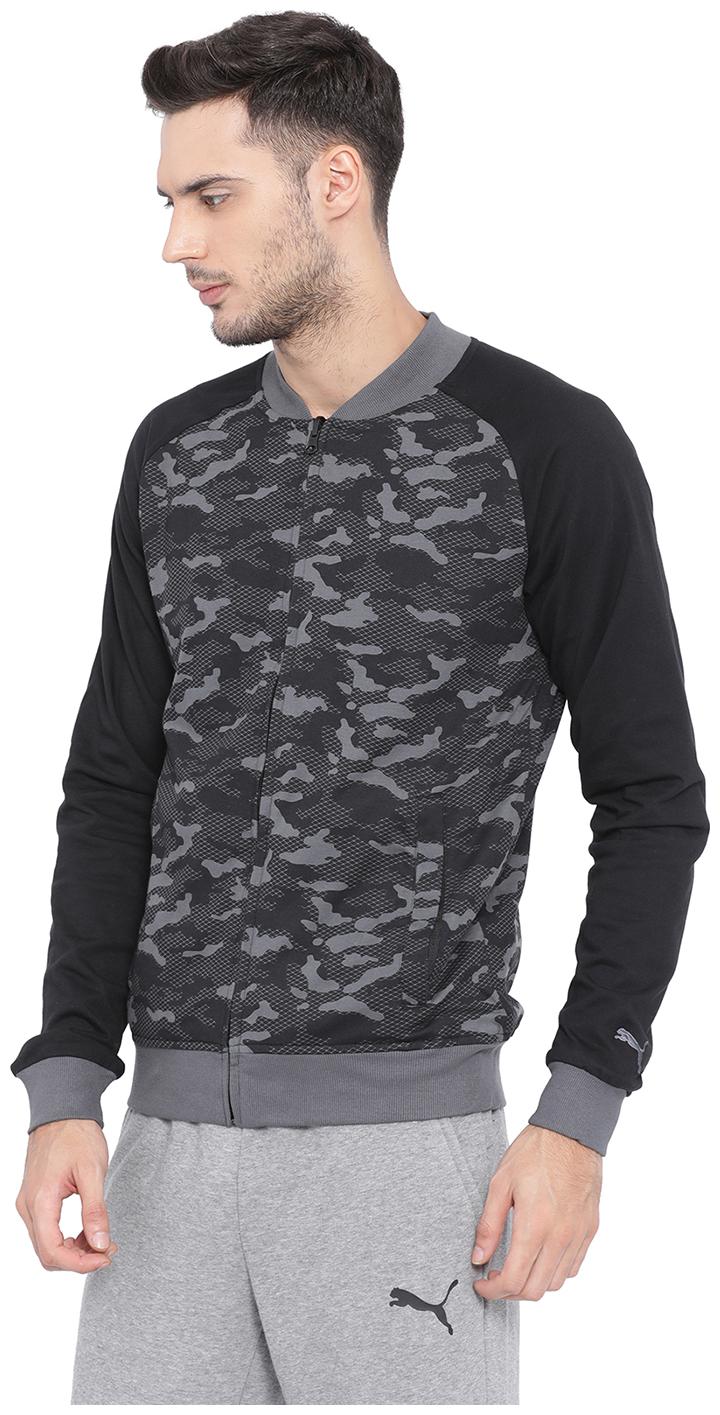 

Puma Men Black Solid Quilted jacket
