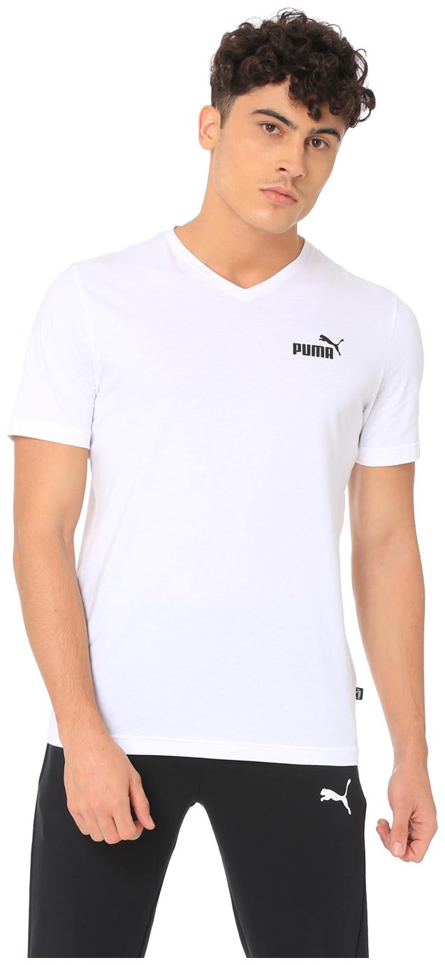 

Puma Men White Regular fit Cotton V neck T-Shirt - Pack Of 1