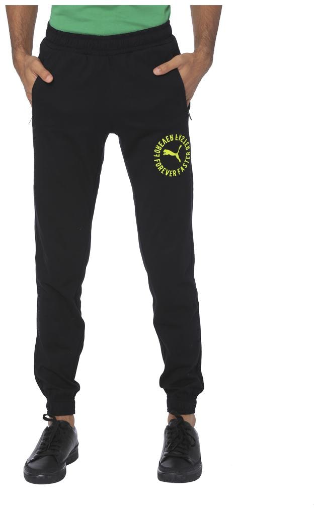 

Puma Men Cotton Regular Fit Track Pants Black color
