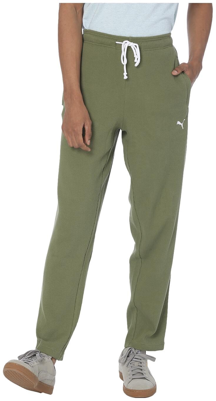 

Puma Men Cotton Regular Fit Track Pants Green color