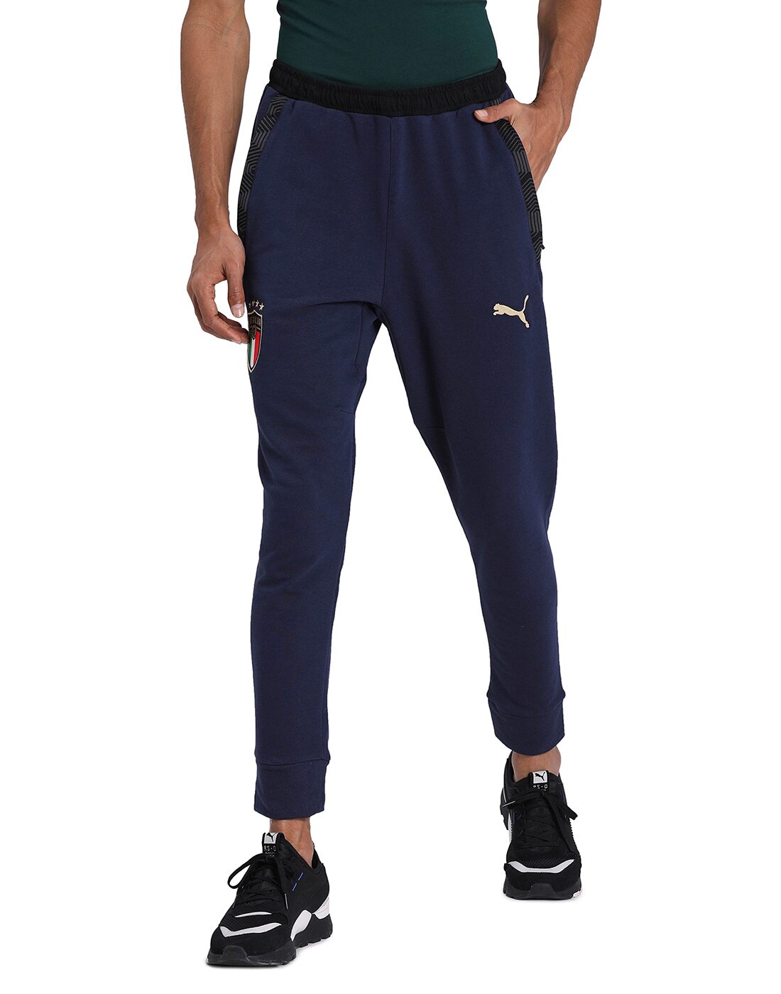 

Puma Men Cotton Printed Track Pants Blue