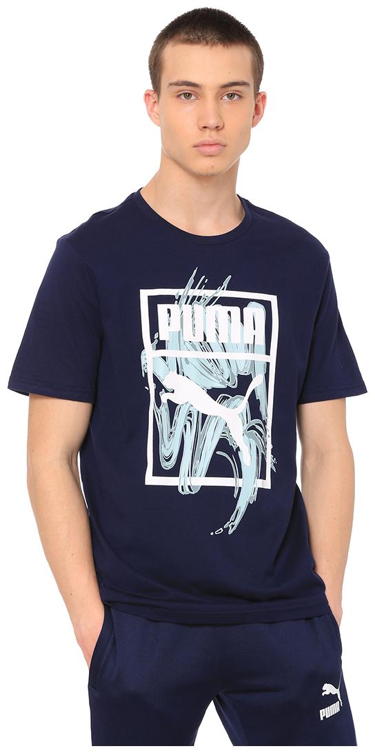 

Puma Men Blue Regular fit Cotton Round neck T-Shirt - Pack Of 1