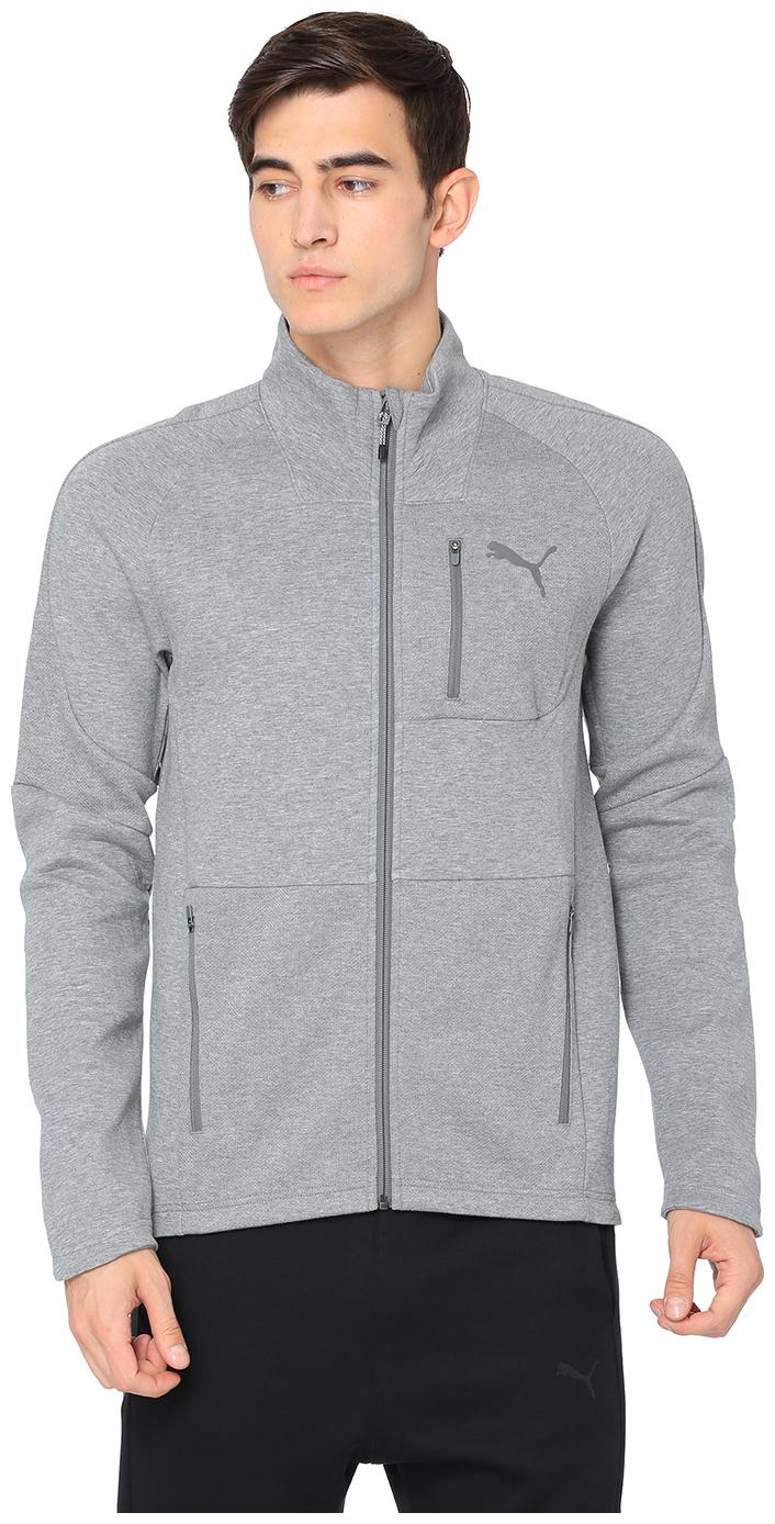 

Puma Men Cotton Solid Grey Jacket