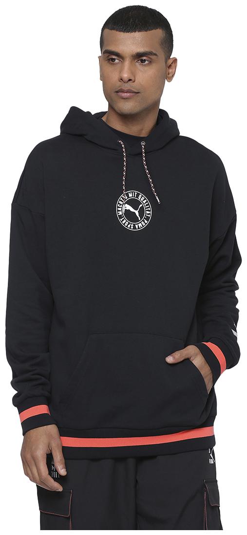 

Puma Men Black Hooded Sweatshirt