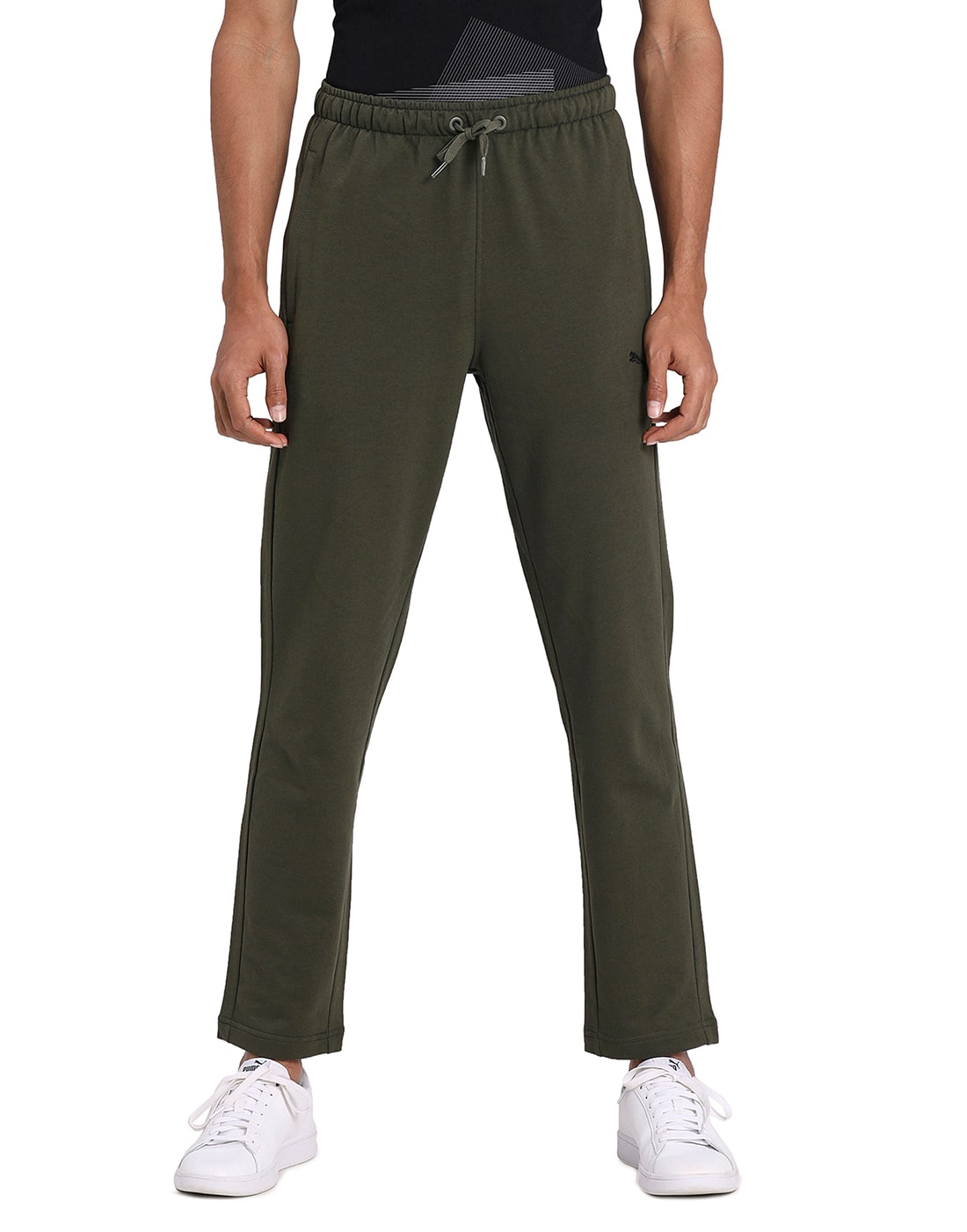 

Puma Men Cotton Printed Track Pants Green