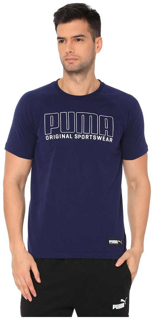 

Puma Men Blue Regular fit Cotton Round neck T-Shirt - Pack Of 1