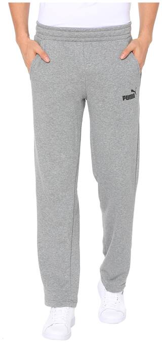 Puma Men Grey Solid Regular fit Track pants