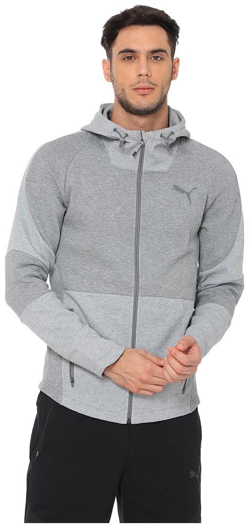 

PUMA Men Cotton Sports Jackets Sweatshirts Grey