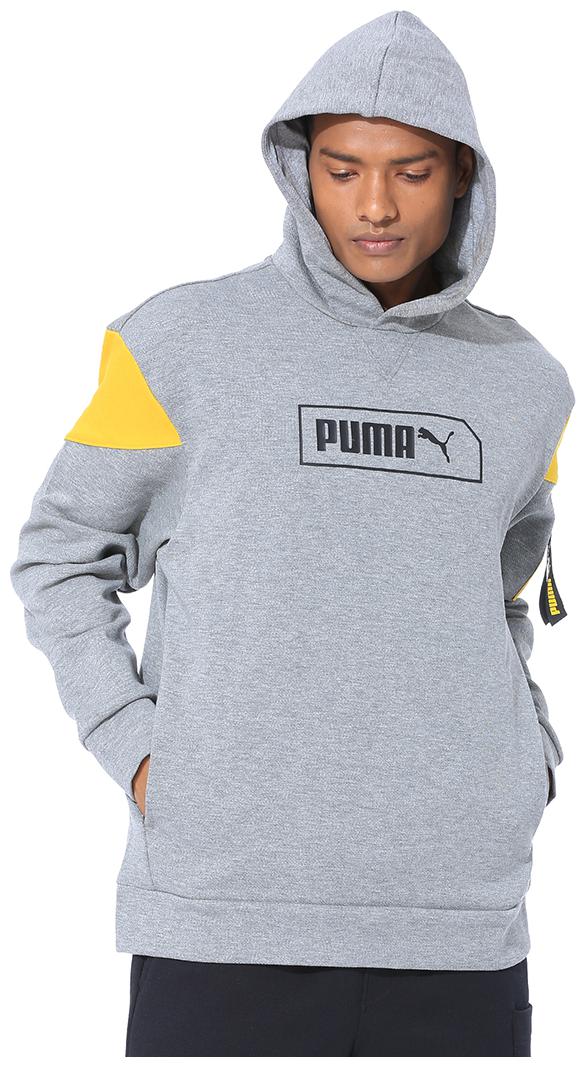 

Puma Men Grey Hooded Sweatshirt