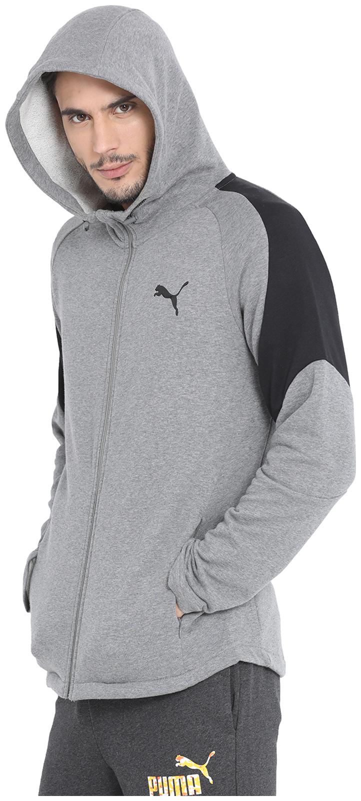 

Puma Men Grey Solid Quilted jacket
