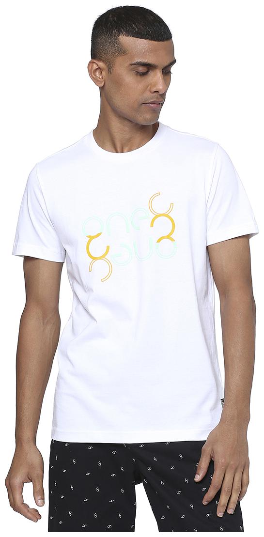 

Puma Men White Regular fit Cotton Blend Round neck T-Shirt - Pack Of 1