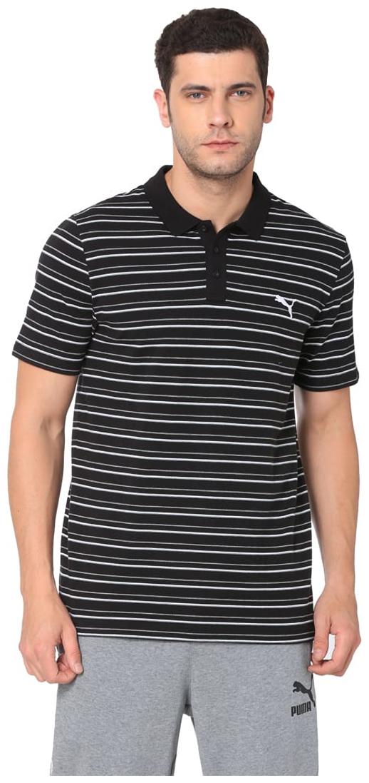 

Puma Men Black Regular fit Cotton Blend Polo collar T-Shirt - Pack Of 1