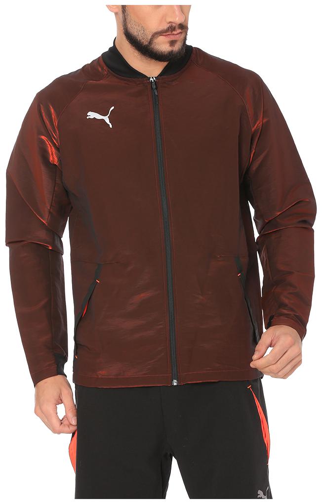 

PUMA Men Nylon Sports Jackets Sweatshirts Brown