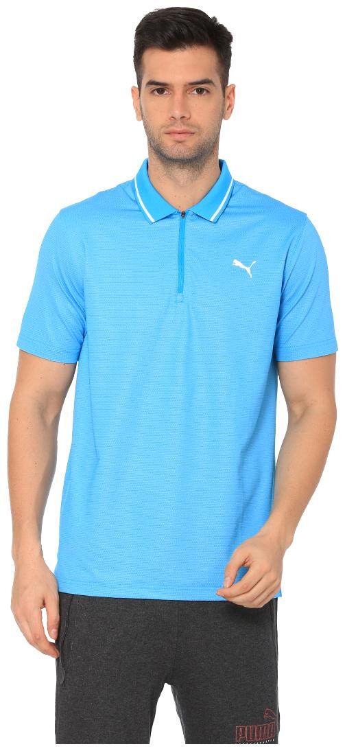 

Puma Men Blue Regular fit Polyester Polo collar T-Shirt - Pack Of 1
