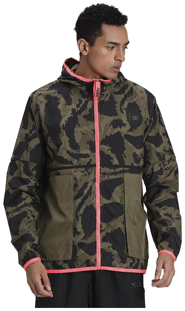 

Puma Men Green Camouflage Quilted jacket