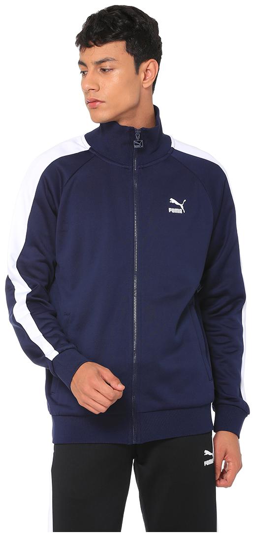 

PUMA Men Polyester Sports Jackets Sweatshirts Blue