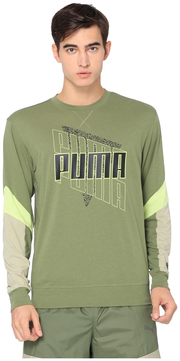 

Puma Men Green Round neck Sweatshirt