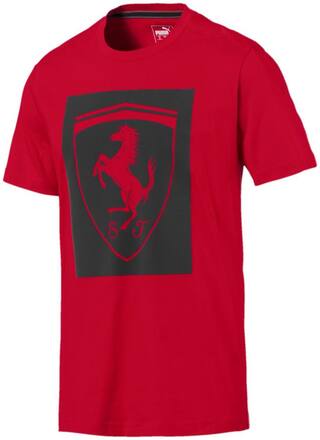 Puma Men Red Ferrari Big Shield Tee T-Shirts