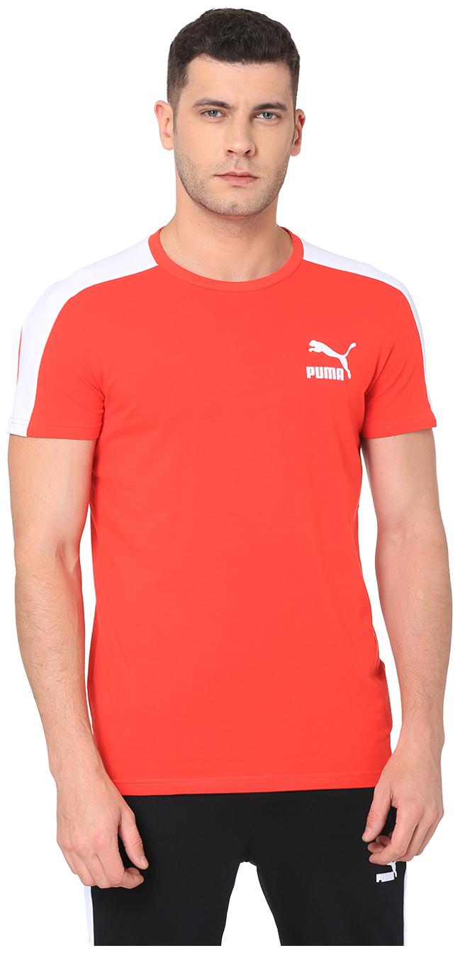 

Puma Men Red Slim fit Cotton Blend V neck T-Shirt - Pack Of 1