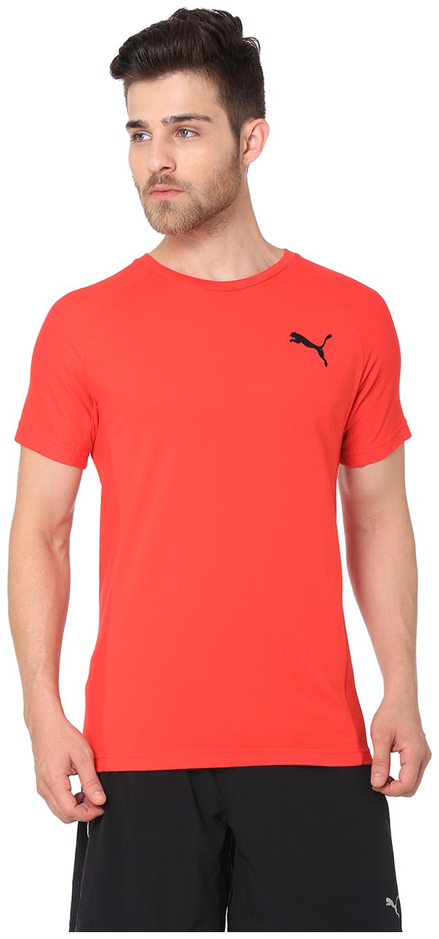 

Puma Men Red Regular fit Cotton Blend Round neck T-Shirt - Pack Of 1