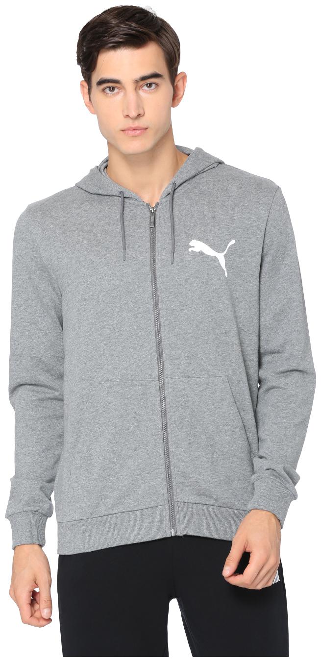 

Puma Men Grey Hooded Hoodie