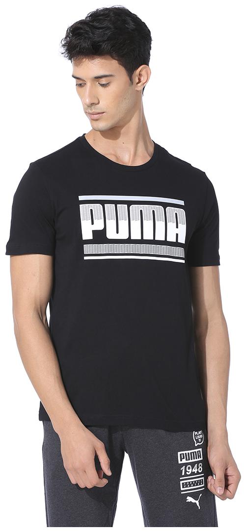 

Puma Men Black Regular fit Cotton Round neck T-Shirt - Pack Of 1