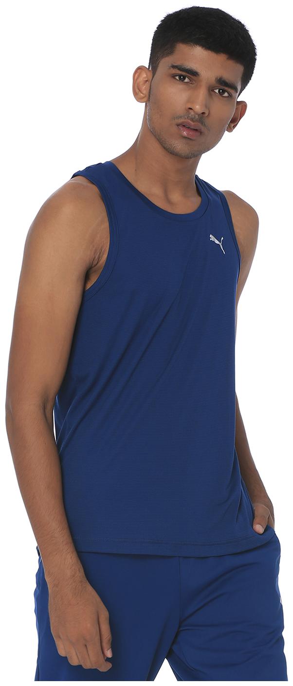

Puma Men Blue Regular fit Cotton Scoop neck T-Shirt - Pack Of 1