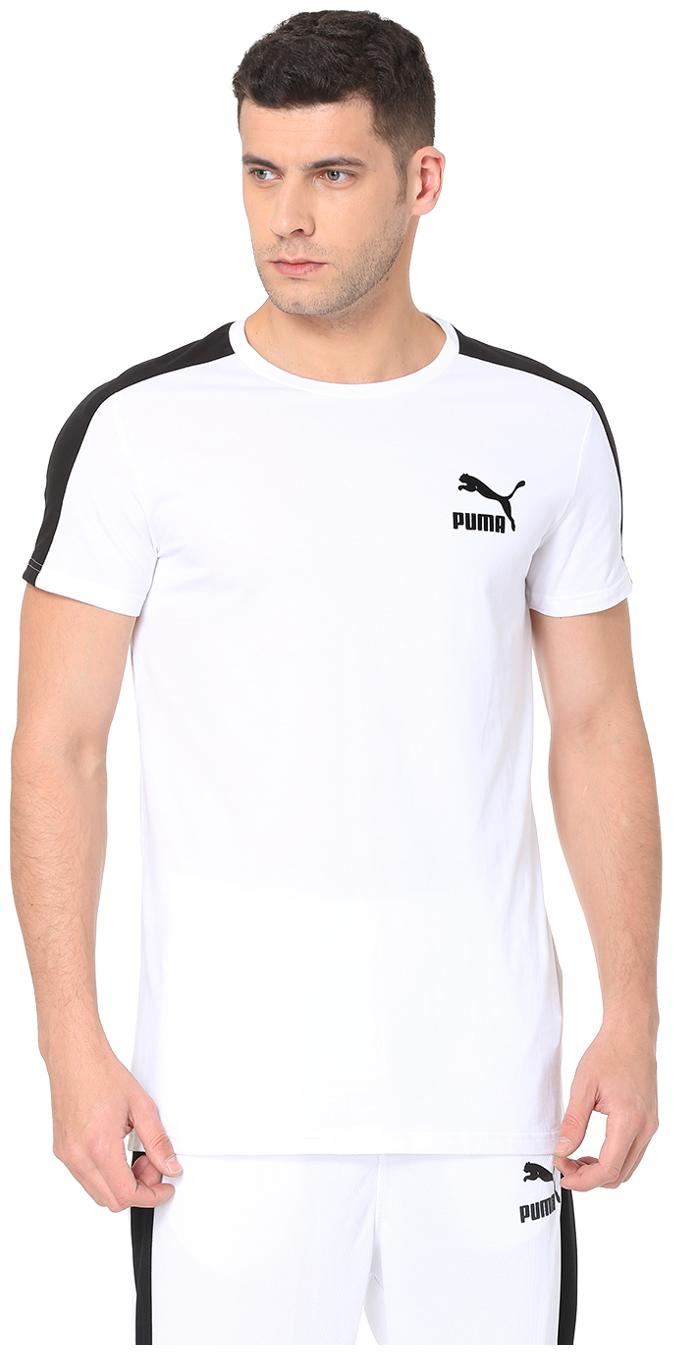 

Puma Men White Slim fit Cotton Blend Round neck T-Shirt - Pack Of 1