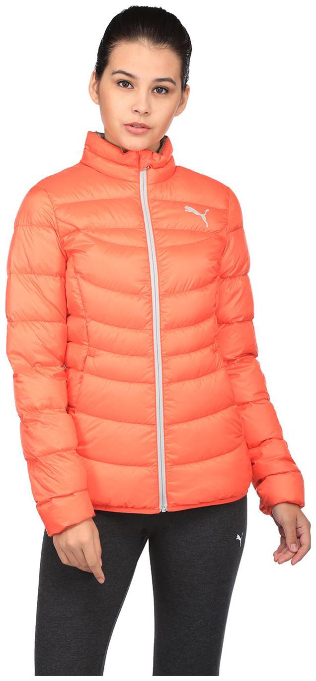

Puma Women Striped Regular Jacket - Orange