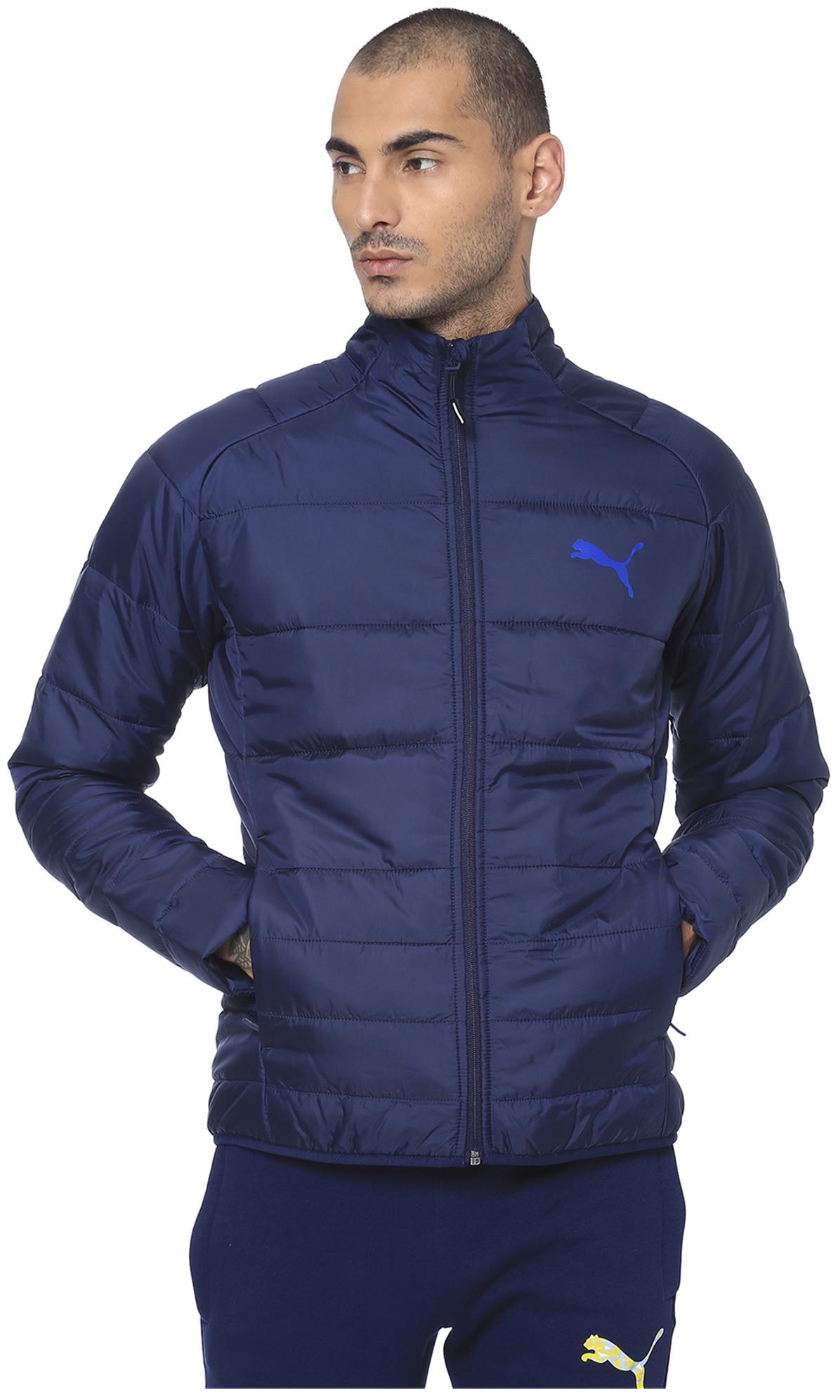 

Puma Men Blue Solid Quilted jacket