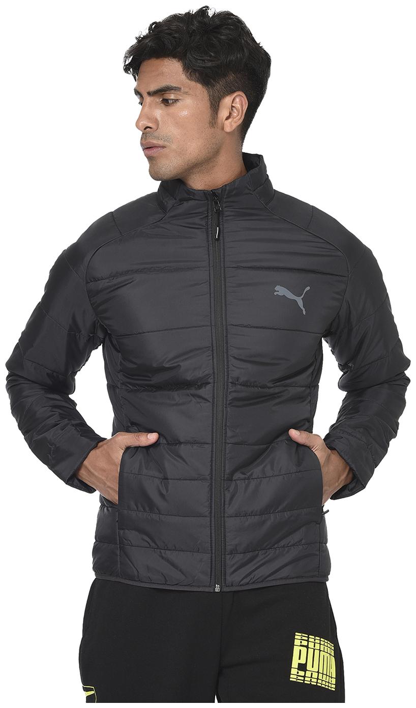 

Puma Men Black Solid Quilted jacket
