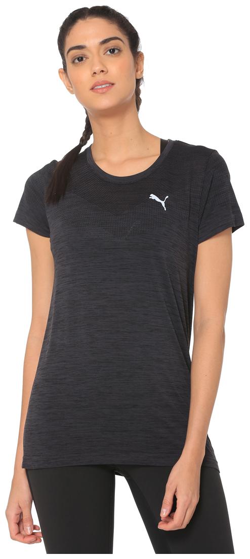 

Puma Women Black Regular fit Round neck Nylon T shirt