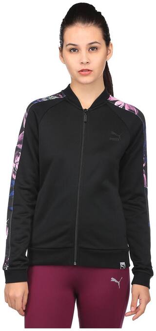 Puma Women Solid Regular Jacket - Black
