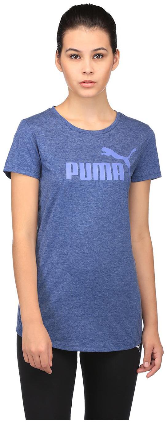 

Puma Women Blue Regular fit Round neck Cotton T shirt