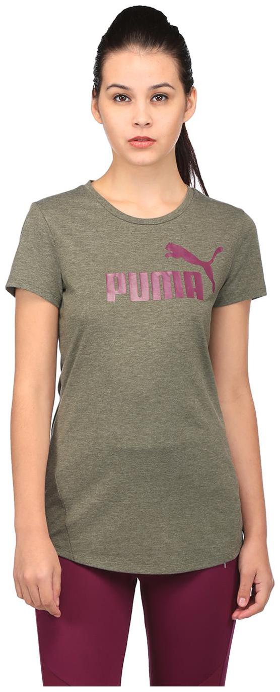 

Puma Women Brown Regular fit Round neck Cotton T shirt