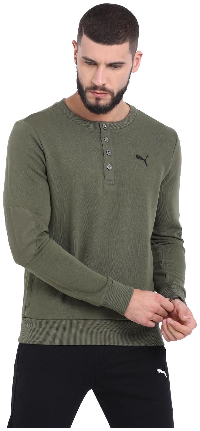 

Puma Men Green Round neck Sweatshirt