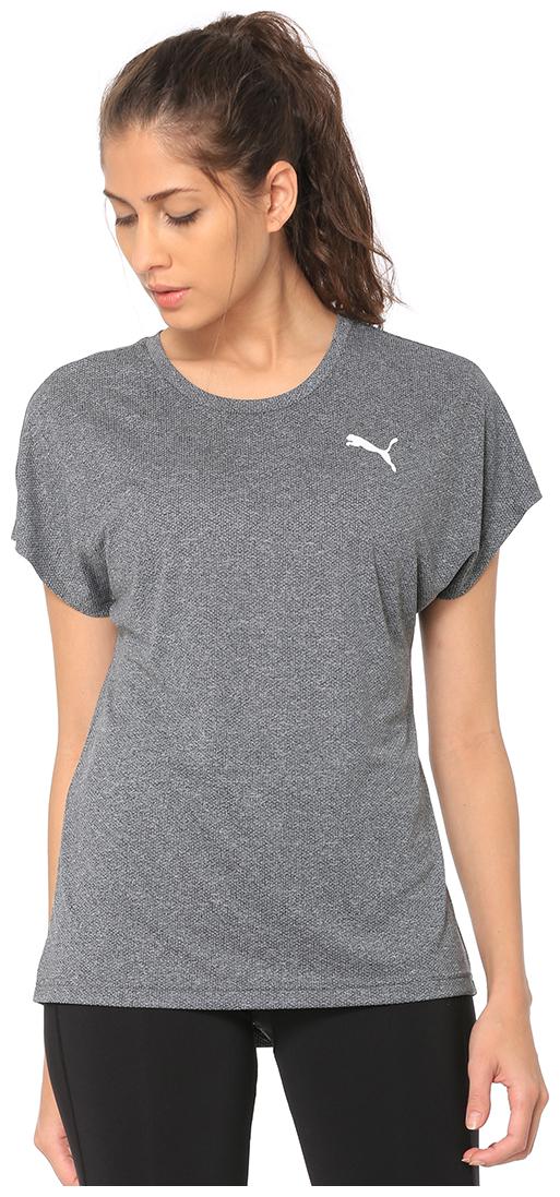 

Puma Women Grey Regular fit Round neck Polyester T shirt