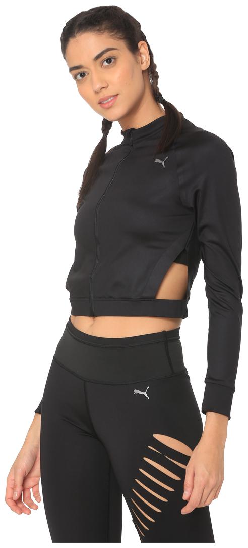 

Puma Women Solid Sports Jacket - Black