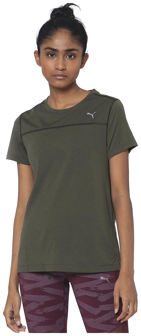 

Puma Women Green Regular fit Round neck Polyester T shirt