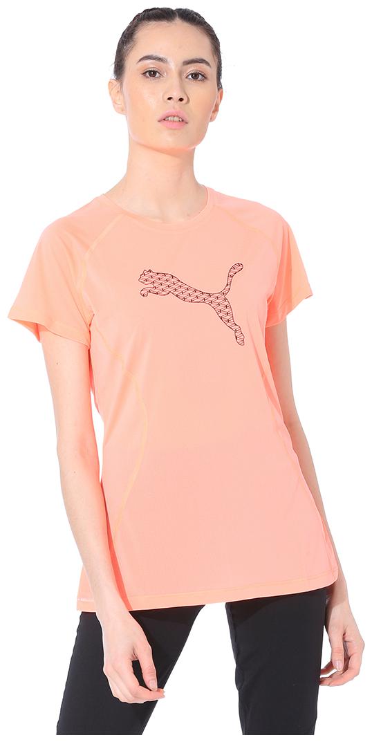 

Puma Women Beige Regular fit Round neck Polyester T shirt