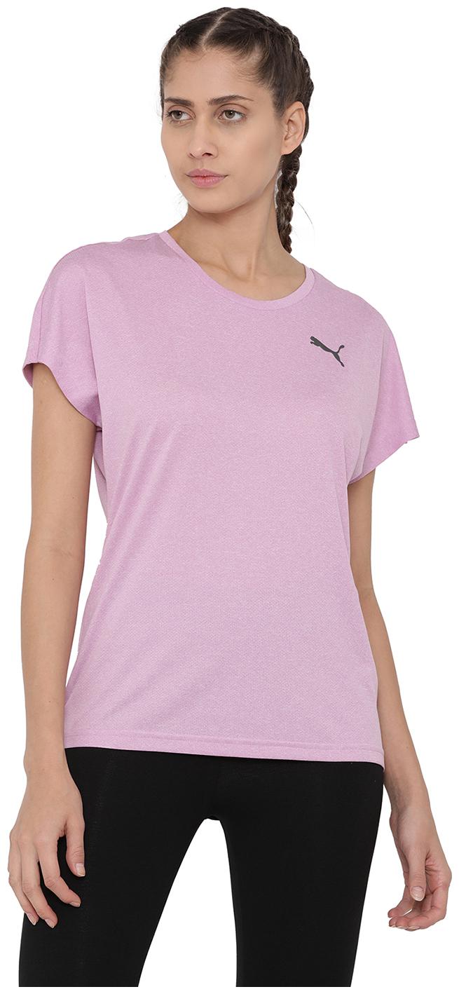 

Puma Women Pink Regular fit Round neck Polyester T shirt