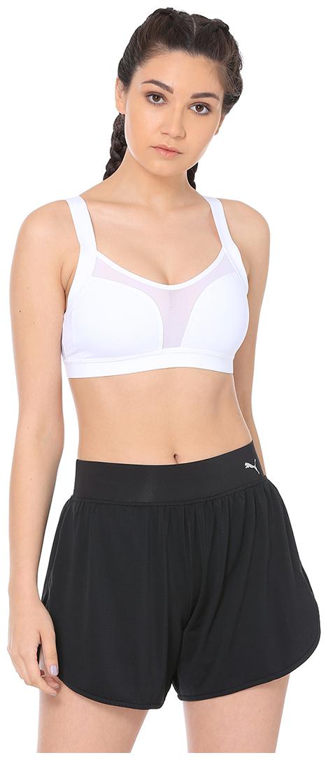 

Puma Women White Regular fit V neck Polyester T shirt