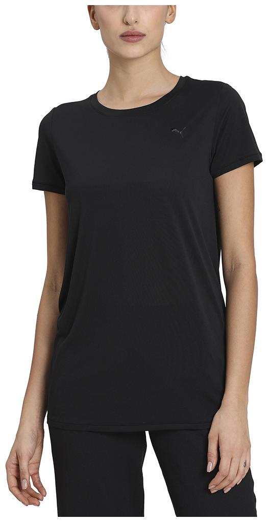 

Puma Women Black Regular fit Round neck Polyester T shirt