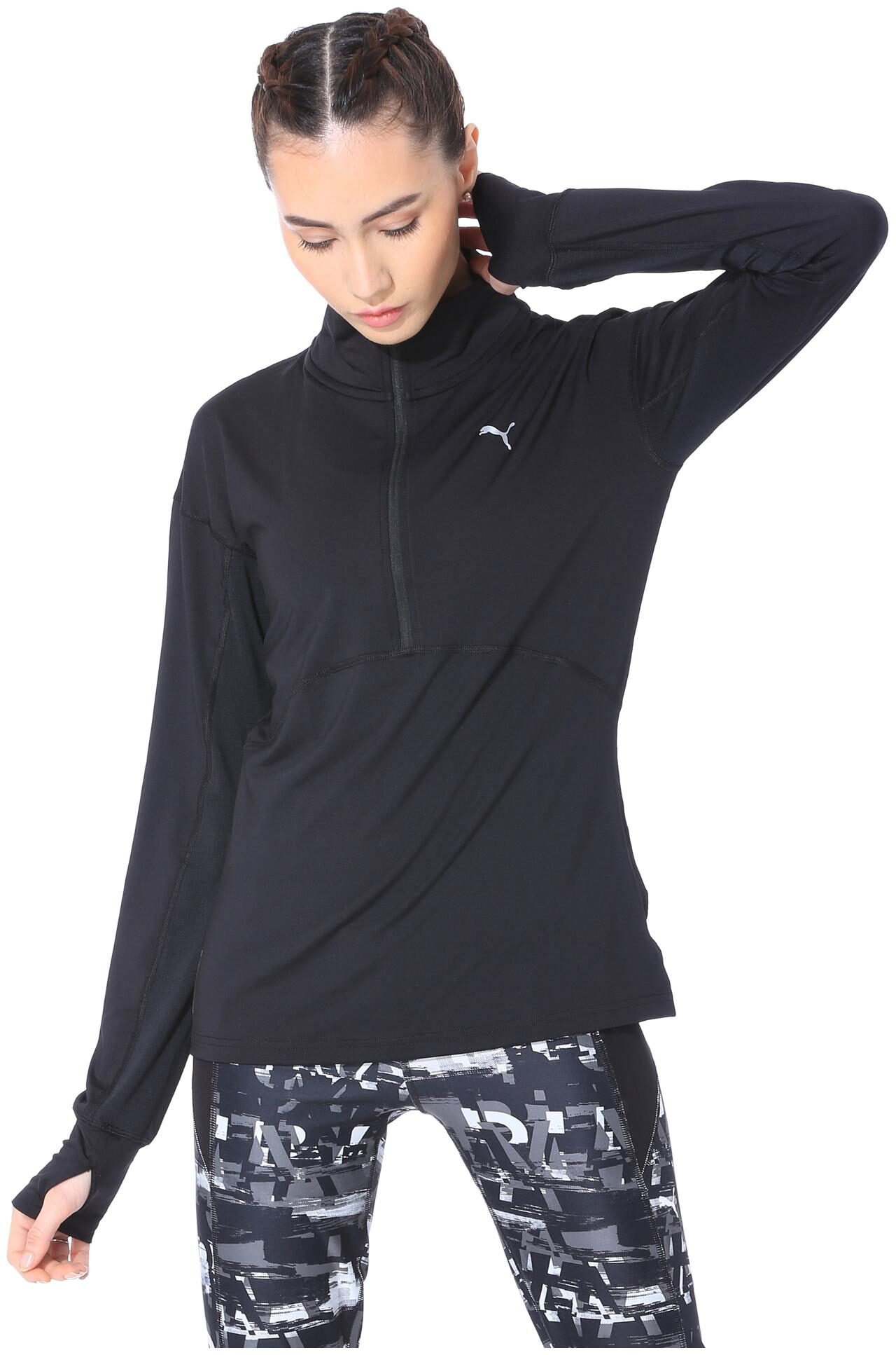 

Puma Women Self Design Sweatshirt - Black