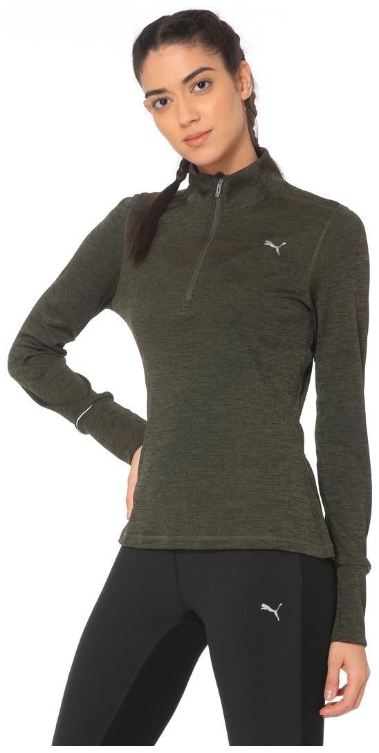 

Puma Women Solid Sweatshirt - Green