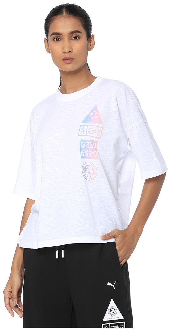 

Puma Women Printed Regular top - White