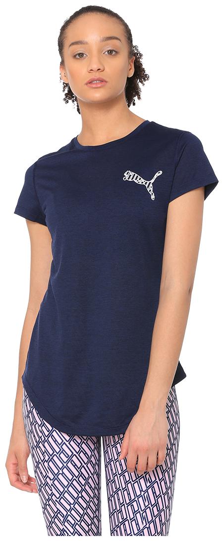 

Puma Women Blue Regular fit Round neck Polyester T shirt