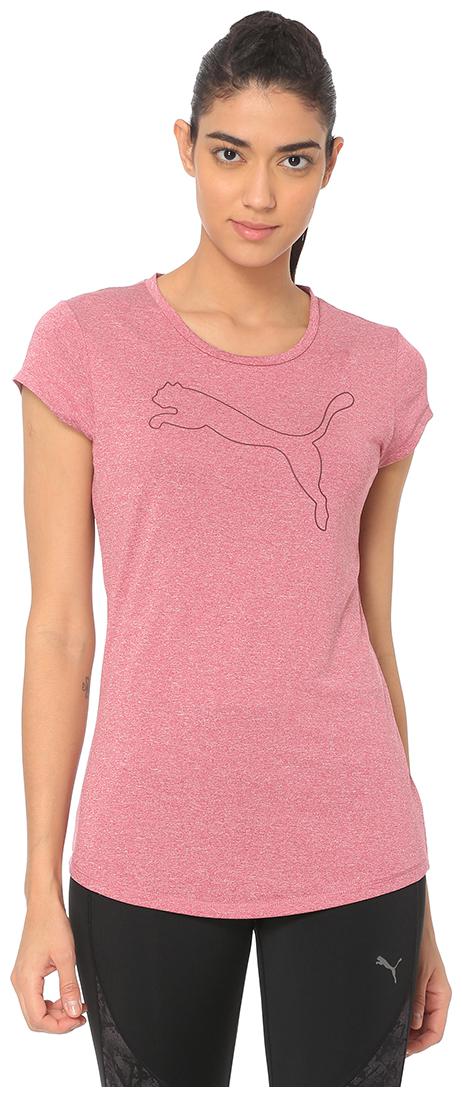 

Puma Women Pink Regular fit Round neck Polyester T shirt