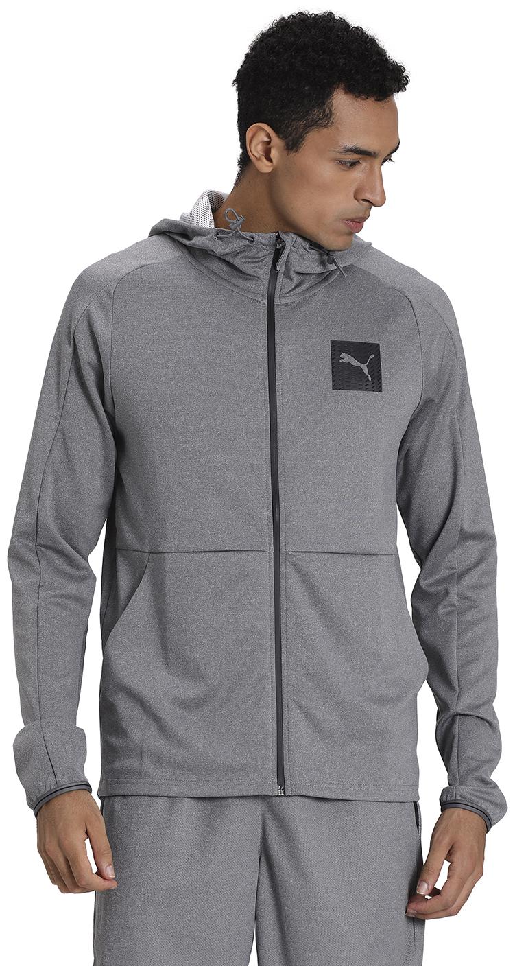 

Puma Men Grey Solid Quilted jacket
